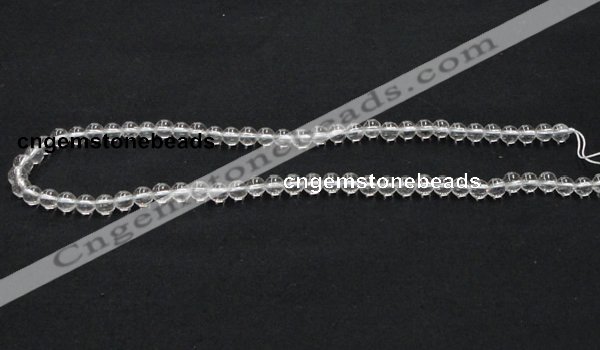 CCC201 15.5 inches 6mm round grade AB natural white crystal beads