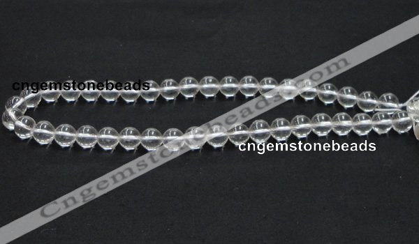 CCC203 15.5 inches 10mm round grade AB natural white crystal beads