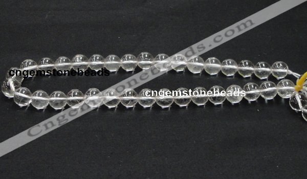 CCC204 15.5 inches 12mm round grade AB natural white crystal beads