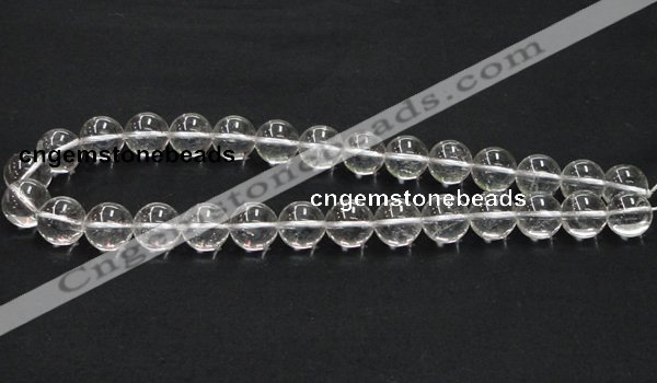 CCC205 15.5 inches 14mm round grade AB natural white crystal beads