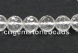 CCC209 15.5 inches 10mm faceted round grade AB natural white crystal beads