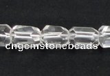 CCC217 10*14mm faceted freeform grade AB natural white crystal beads