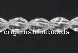 CCC219 8*12mm twisted rice grade AB natural white crystal beads