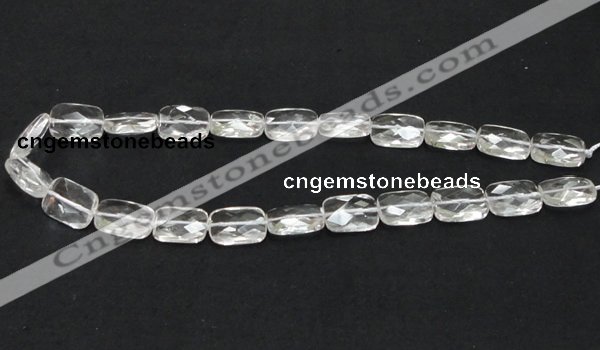 CCC225 13*18mm faceted rectangle grade AB natural white crystal beads