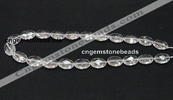 CCC226 13*18mm faceted oval grade AB natural white crystal beads