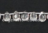 CCC230 8*12mm briolette grade AB natural white crystal beads wholesale