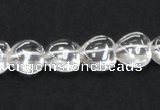 CCC236 10*10mm heart grade AB natural white crystal beads wholesale