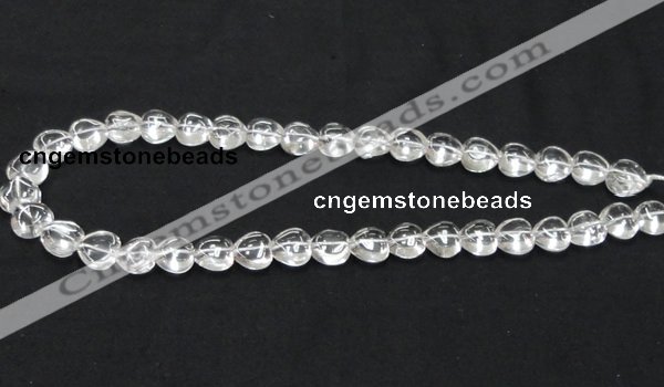 CCC236 10*10mm heart grade AB natural white crystal beads wholesale