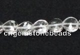 CCC237 10*10mm faceted heart grade AB natural white crystal beads