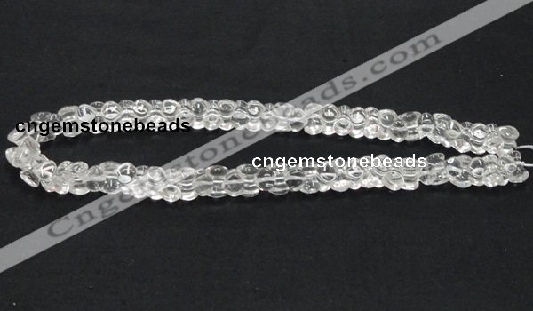 CCC239 9*12mm double heart-shaped grade AB natural white crystal beads