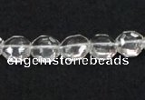 CCC240 10*10mm octagonal grade AB natural white crystal beads wholesale