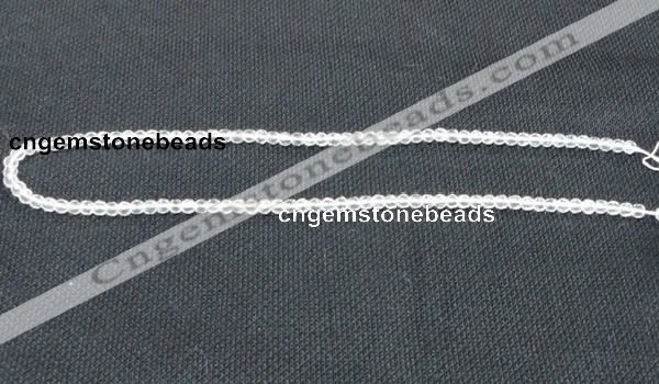 CCC250 15.5 inches 4mm faceted round grade A natural white crystal beads