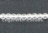 CCC251 15.5 inches 6mm faceted round grade A natural white crystal beads