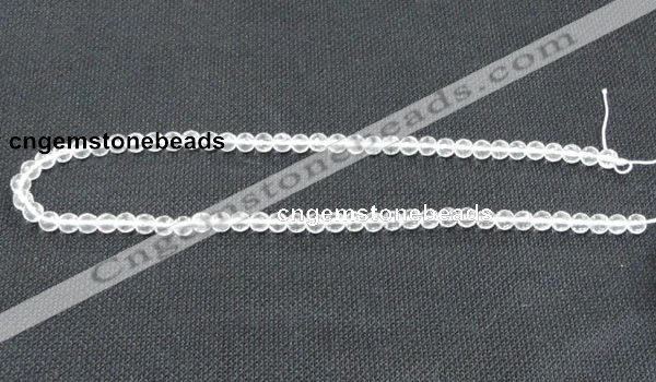 CCC251 15.5 inches 6mm faceted round grade A natural white crystal beads