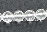 CCC254 15.5 inches 12mm faceted round grade A natural white crystal beads