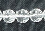 CCC256 15.5 inches 16mm faceted round grade A natural white crystal beads