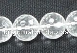 CCC257 15.5 inches 18mm faceted round grade A natural white crystal beads