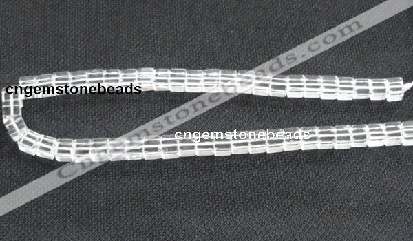 CCC260 15.5 inches 8*8mm cube grade A natural white crystal beads