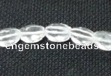 CCC261 15.5 inches 8*10mm faceted rice grade A natural white crystal beads