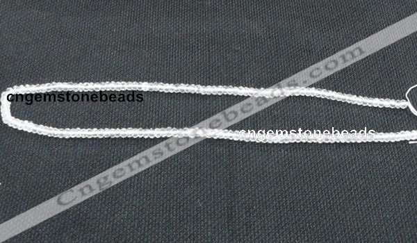 CCC268 2*4mm faceted rondelle grade A natural white crystal beads