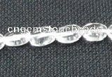 CCC269 15 inches 8*16mm oval grade A natural white crystal beads