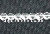 CCC271 15 inches 8mm faceted coin grade A natural white crystal beads