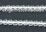 CCC277 15.5 inches 4mm round A grade natural white crystal beads