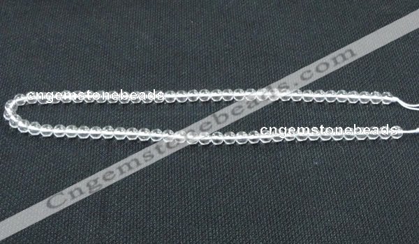 CCC277 15.5 inches 4mm round A grade natural white crystal beads