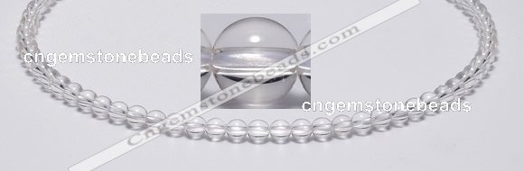 CCC30 15.5 inches 4mm round synthetic white crystal beads