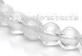 CCC36 15.5 inches 8mm round white crystal beads Wholesale