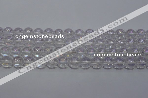 CCC401 15.5 inches 6mm round AB-color white crystal beads