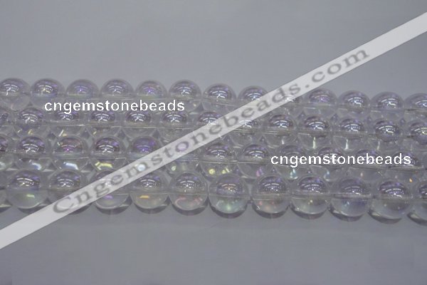 CCC403 15.5 inches 10mm round AB-color white crystal beads