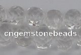 CCC500 15.5 inches 8*12mm faceted teardrop white crystal beads