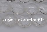 CCC503 15.5 inches 10mm faceted coin natural white crystal beads