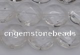 CCC505 15.5 inches 14mm faceted coin natural white crystal beads