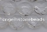 CCC506 15.5 inches 16mm faceted coin natural white crystal beads