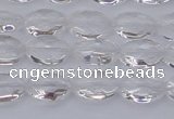 CCC512 15.5 inches 8*12mm faceted oval natural white crystal beads