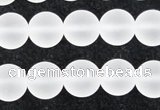 CCC603 15.5 inches 10mm round matte natural white crystal beads