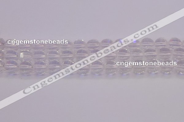 CCC623 15.5 inches 10mm faceted round natural white crystal beads