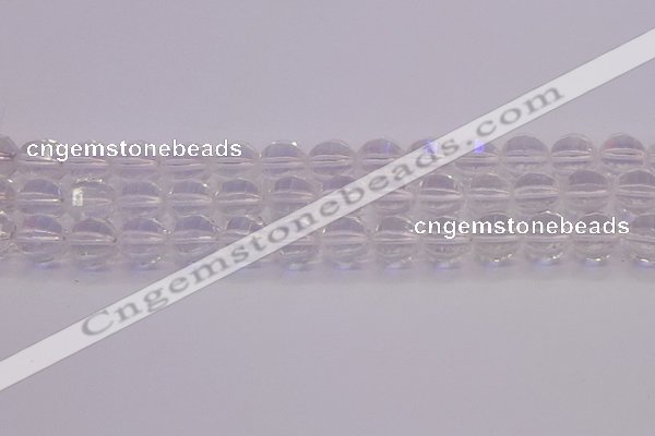 CCC623 15.5 inches 10mm faceted round natural white crystal beads