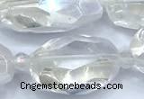 CCC635 15 inches 11*14mm - 15*20mm faceted nuggets AB-color white crystal beads