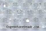 CCC640 15 inches 6mm faceted round white crystal beads