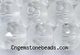 CCC642 15 inches 10mm faceted round white crystal beads