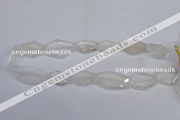 CCC755 15.5 inches 18*25mm - 25*35mm freeform white crystal beads