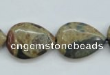 CCD08 15.5 inches 18*25mm flat teardrop cordierite beads wholesale