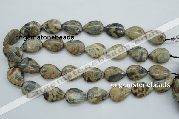 CCD08 15.5 inches 18*25mm flat teardrop cordierite beads wholesale