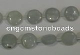 CCE10 15.5 inches 10mm flat round natural celestite gemstone beads