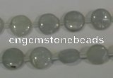 CCE10 15.5 inches 10mm flat round natural celestite gemstone beads