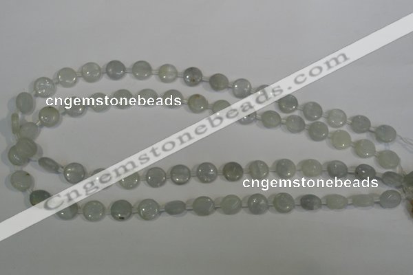 CCE10 15.5 inches 10mm flat round natural celestite gemstone beads