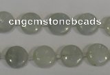 CCE11 15.5 inches 12mm flat round natural celestite gemstone beads